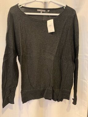 Vince Charcoal Gray Lightweight Crewneck Sweater